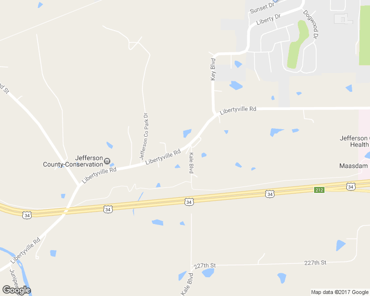 map of restaurants, bars, coffee shops, grocery stores, and more near 2029 Libertyville Road in Fairfield