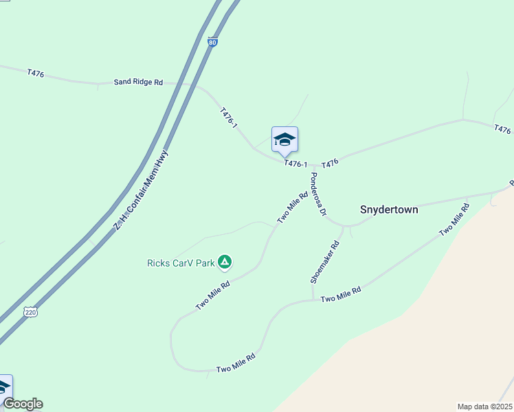 map of restaurants, bars, coffee shops, grocery stores, and more near 144 Beech Bottom Road in Howard
