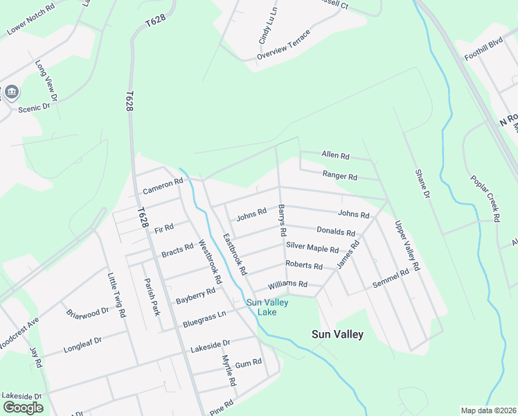 map of restaurants, bars, coffee shops, grocery stores, and more near 1411 Johns Road in Effort
