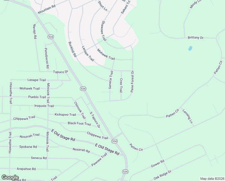 map of restaurants, bars, coffee shops, grocery stores, and more near 16 Seneca Trail in Albrightsville
