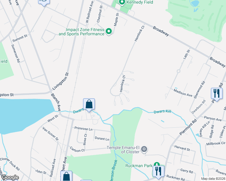 map of restaurants, bars, coffee shops, grocery stores, and more near 814 Hemlock Court in Norwood