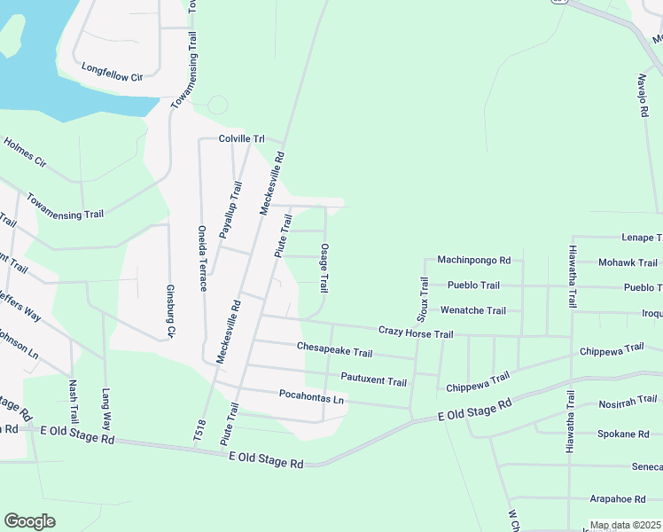 map of restaurants, bars, coffee shops, grocery stores, and more near 32 Osage Trail in Albrightsville