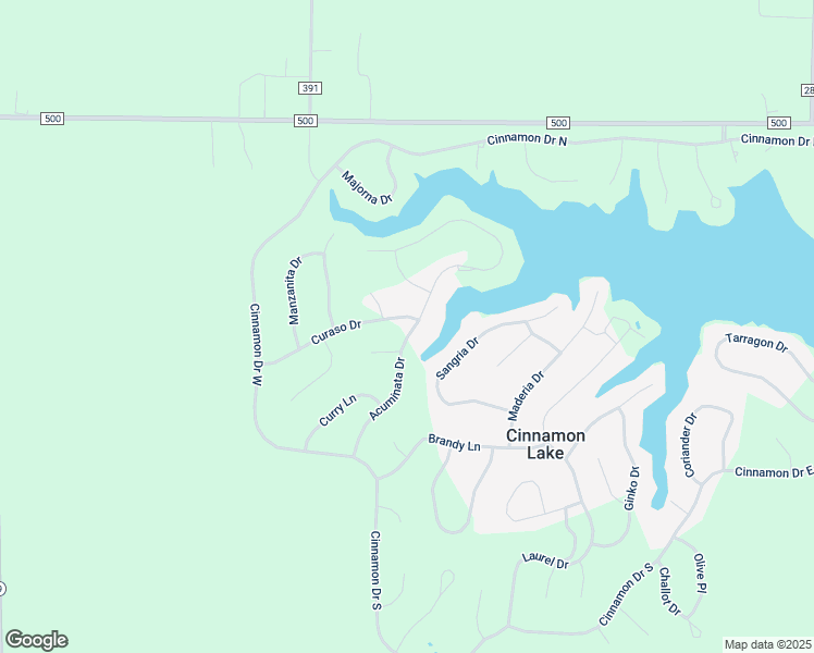 map of restaurants, bars, coffee shops, grocery stores, and more near 3345 Acuminata Drive in West Salem