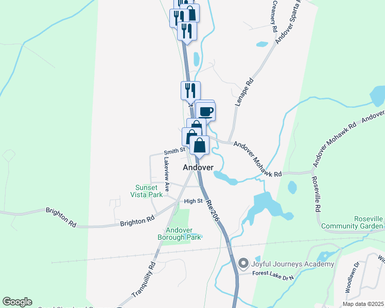 map of restaurants, bars, coffee shops, grocery stores, and more near in Andover