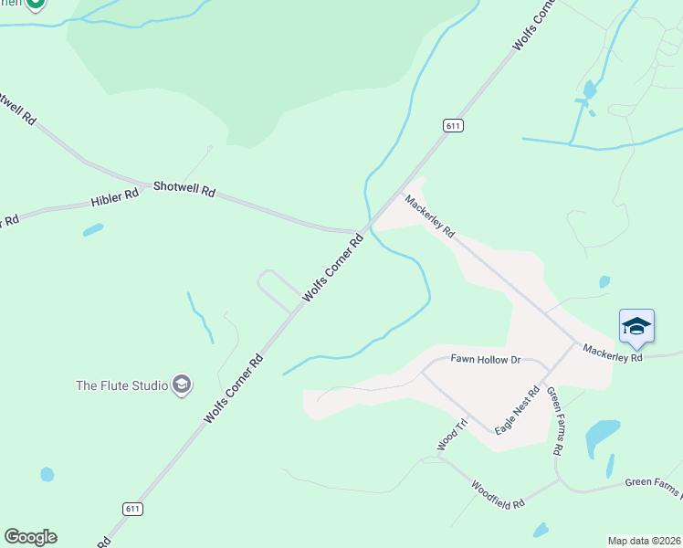 map of restaurants, bars, coffee shops, grocery stores, and more near 114 Wolfs Corner Road in Newton