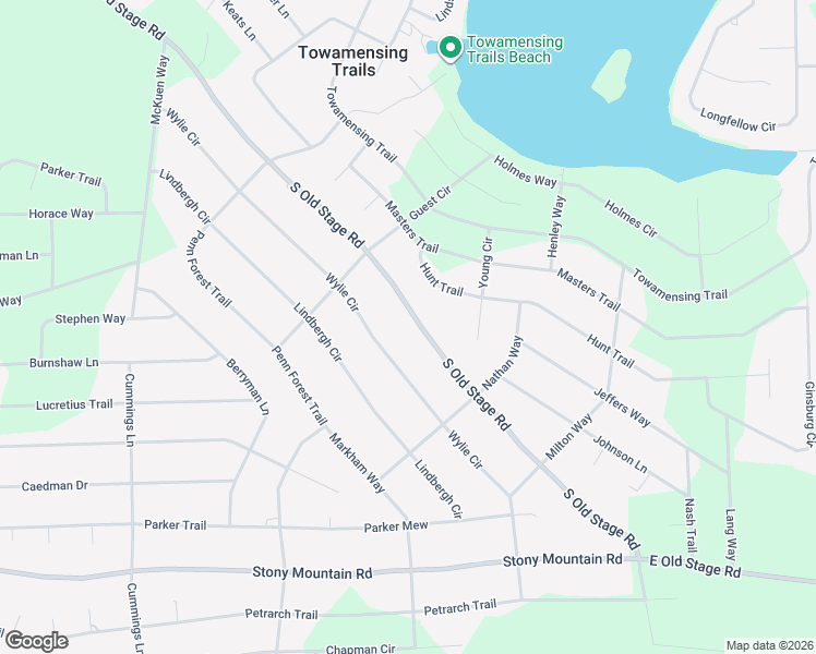 map of restaurants, bars, coffee shops, grocery stores, and more near 640 South Old Stage Road in Albrightsville
