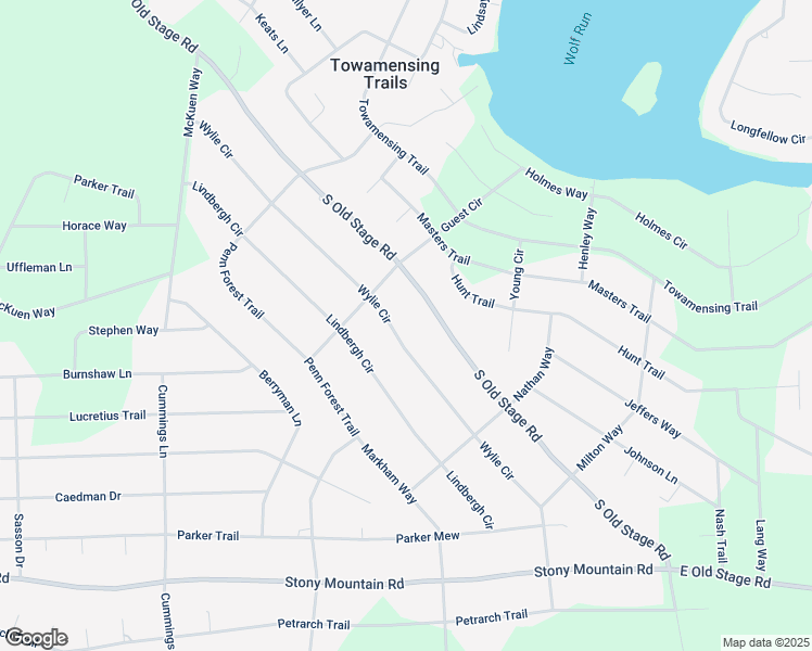map of restaurants, bars, coffee shops, grocery stores, and more near 123 Wylie Circle in Albrightsville
