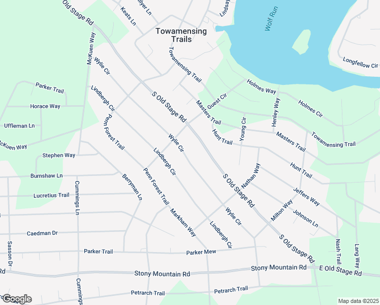 map of restaurants, bars, coffee shops, grocery stores, and more near 123 Wylie Circle in Albrightsville