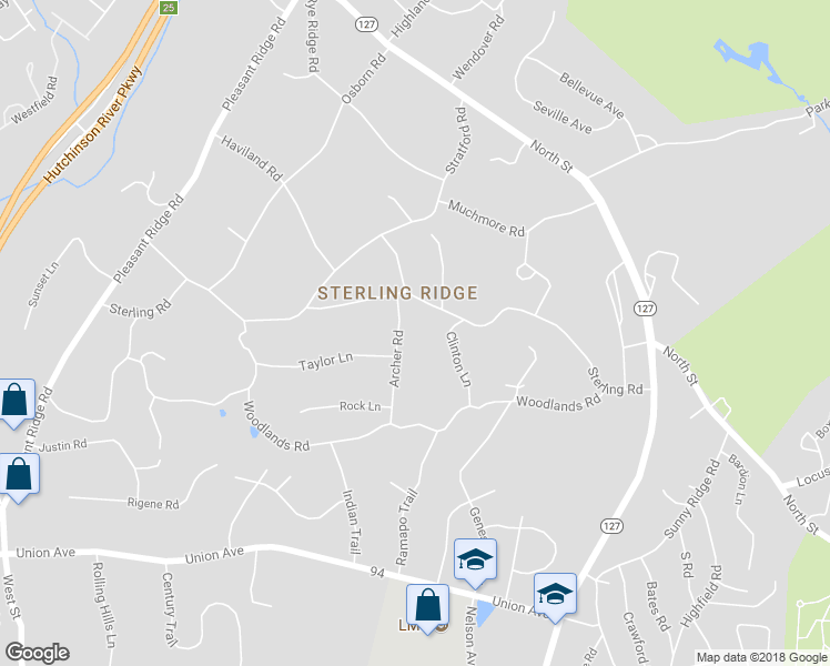 map of restaurants, bars, coffee shops, grocery stores, and more near 17 Archer Road in Harrison