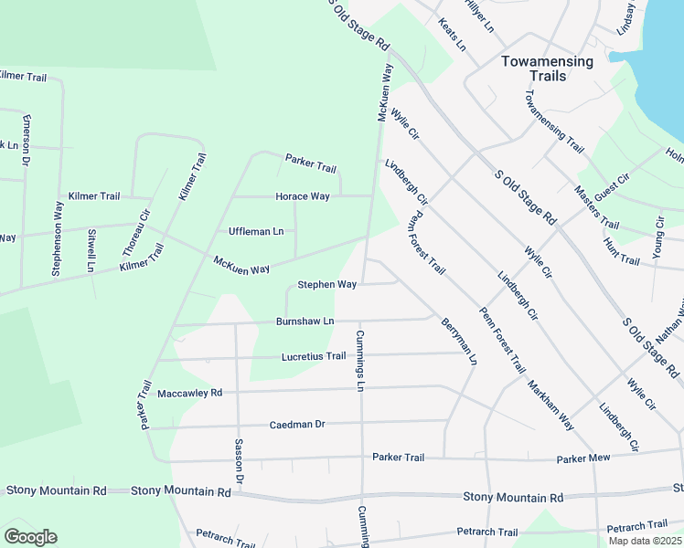 map of restaurants, bars, coffee shops, grocery stores, and more near 43 Stephenson Way in ALBRIGHTSVLLE