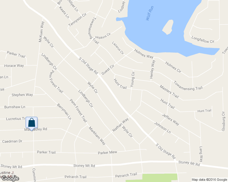 map of restaurants, bars, coffee shops, grocery stores, and more near 640 South Old Stage Road in Albrightsville