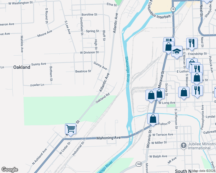 map of restaurants, bars, coffee shops, grocery stores, and more near 5 Madonna Drive in New Castle