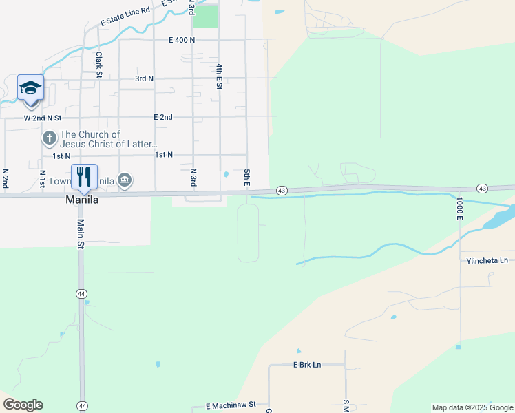 map of restaurants, bars, coffee shops, grocery stores, and more near 5 5th East in Manila