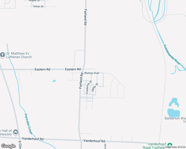map of restaurants, bars, coffee shops, grocery stores, and more near 5203 Miller Street in Barberton