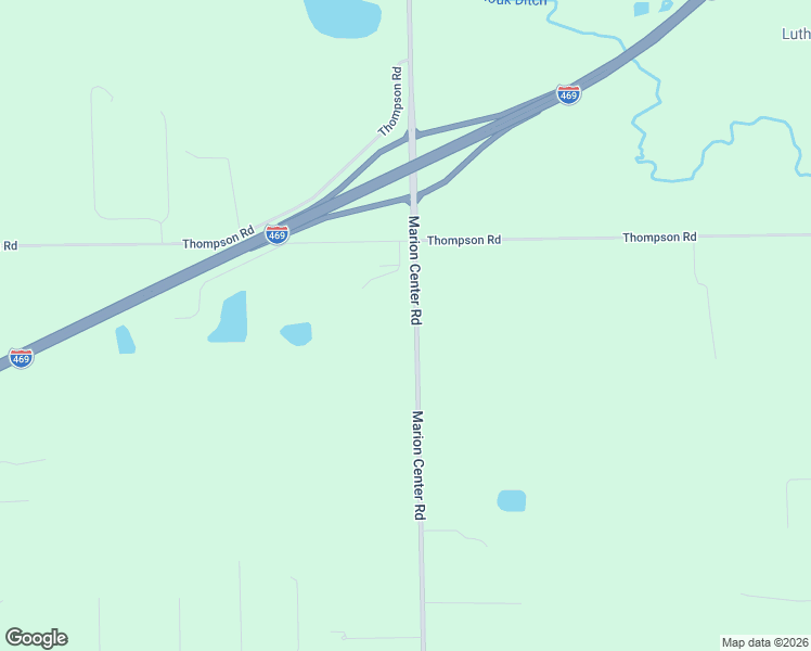 map of restaurants, bars, coffee shops, grocery stores, and more near 10704 Marion Center Road in Fort Wayne