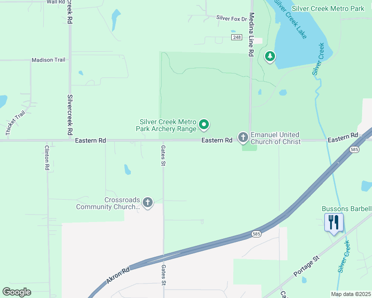 map of restaurants, bars, coffee shops, grocery stores, and more near 15551 Gates St in Doylestown