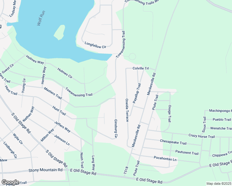 map of restaurants, bars, coffee shops, grocery stores, and more near 548 Ginsburg Circle in ALBRIGHTSVLLE