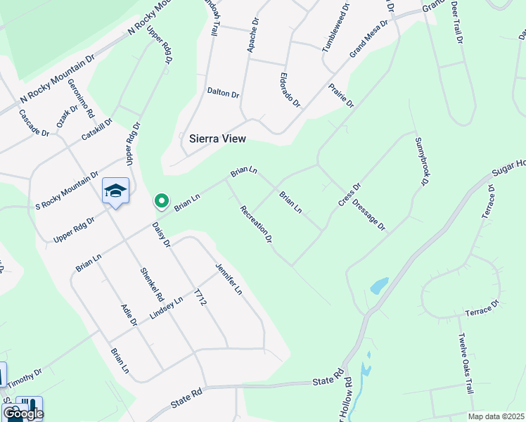 map of restaurants, bars, coffee shops, grocery stores, and more near 108 Mount Jefferson Drive in Effort