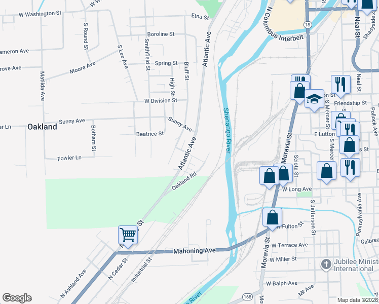 map of restaurants, bars, coffee shops, grocery stores, and more near 5 Madonna Drive in New Castle