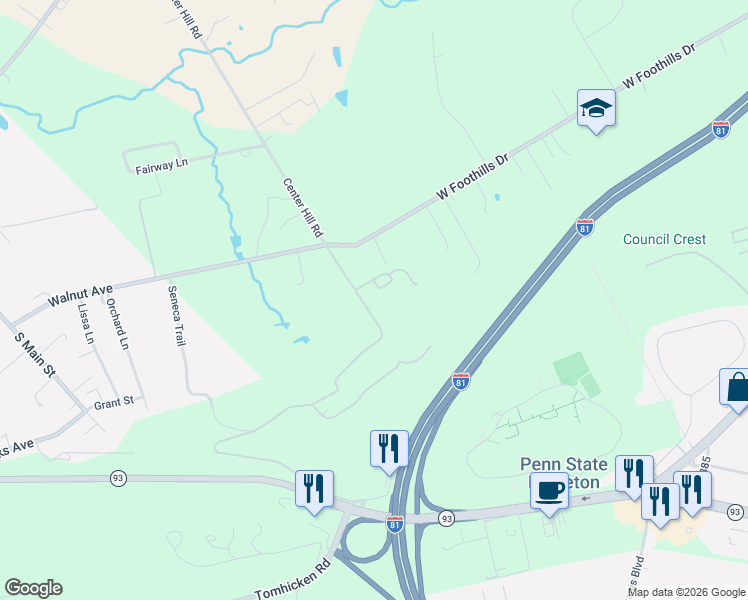 map of restaurants, bars, coffee shops, grocery stores, and more near 28 Country Club Lane in Sugarloaf