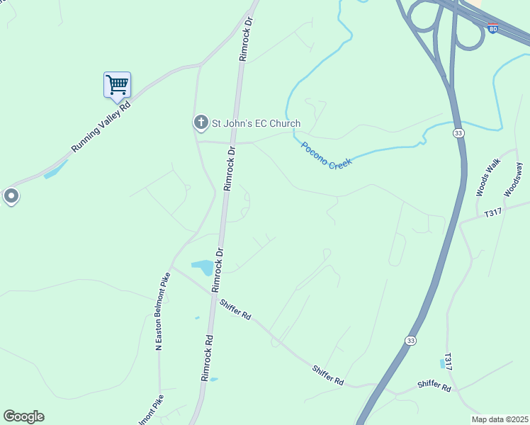 map of restaurants, bars, coffee shops, grocery stores, and more near 322 Windsor Way in Stroudsburg