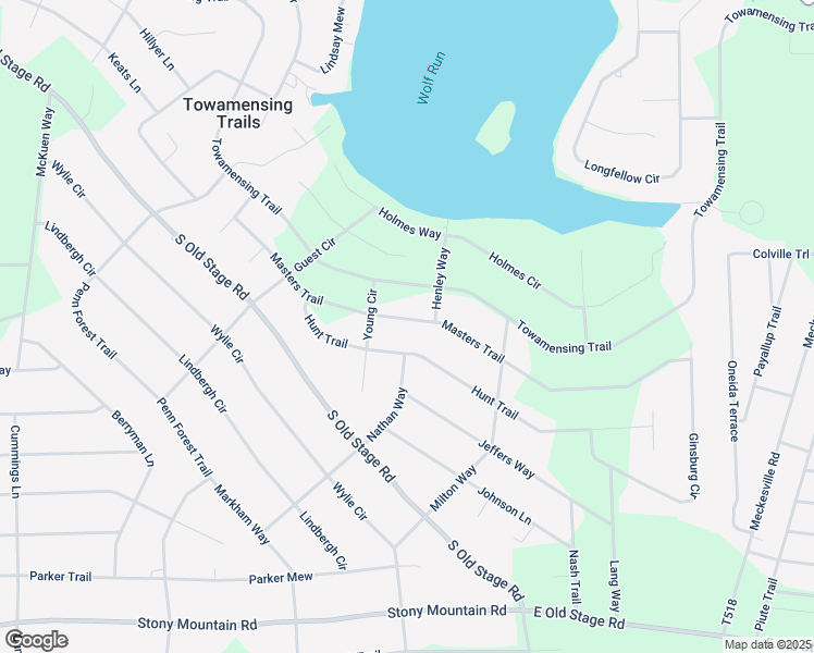 map of restaurants, bars, coffee shops, grocery stores, and more near 90 Masters Trail in Albrightsville