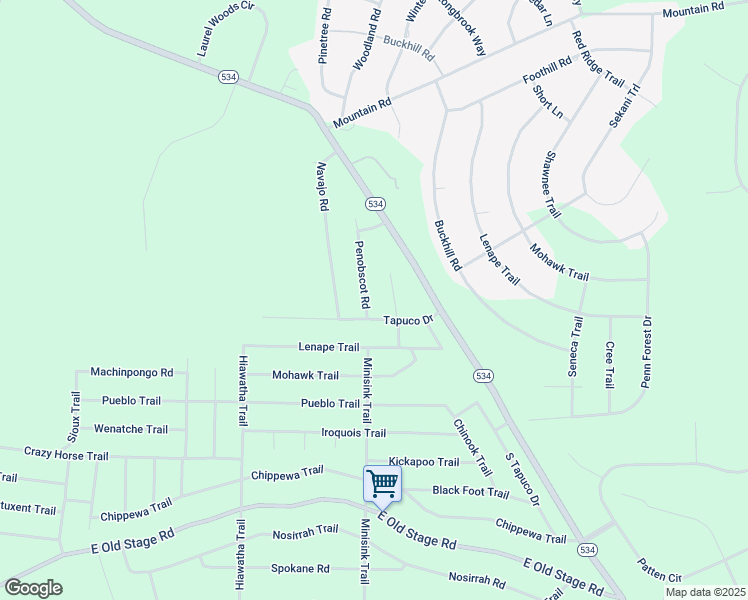 map of restaurants, bars, coffee shops, grocery stores, and more near 10 Penobscot Road in Albrightsville