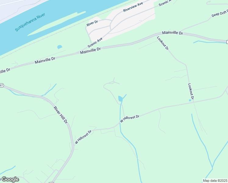 map of restaurants, bars, coffee shops, grocery stores, and more near 97 West Hillcrest Drive in Bloomsburg