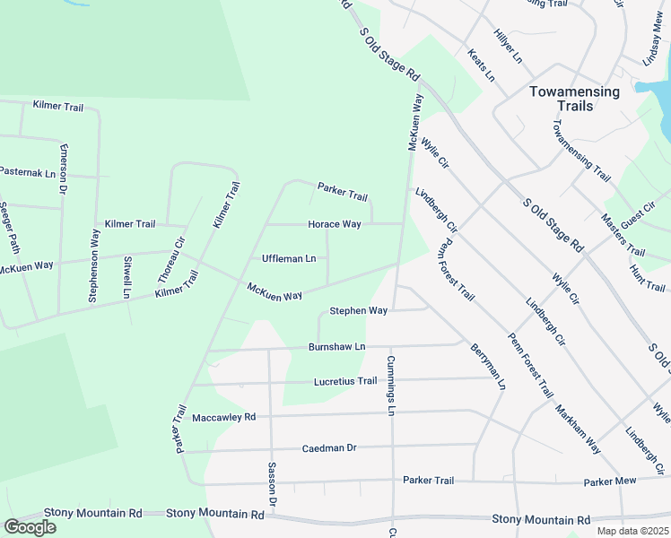 map of restaurants, bars, coffee shops, grocery stores, and more near 12 German Way in Albrightsville