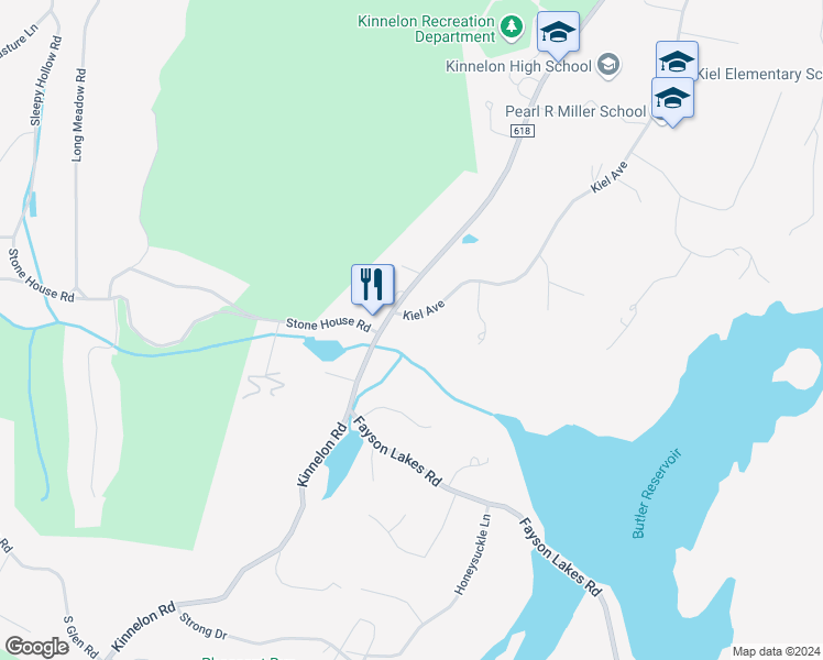 map of restaurants, bars, coffee shops, grocery stores, and more near 152 Keil Avenue in Kinnelon