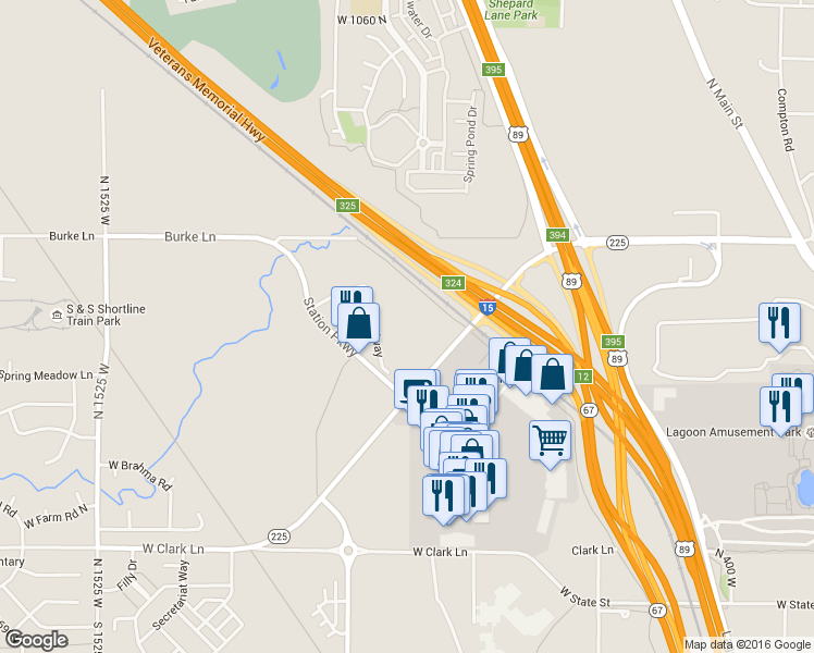 map of restaurants, bars, coffee shops, grocery stores, and more near 500 Broadway in Farmington