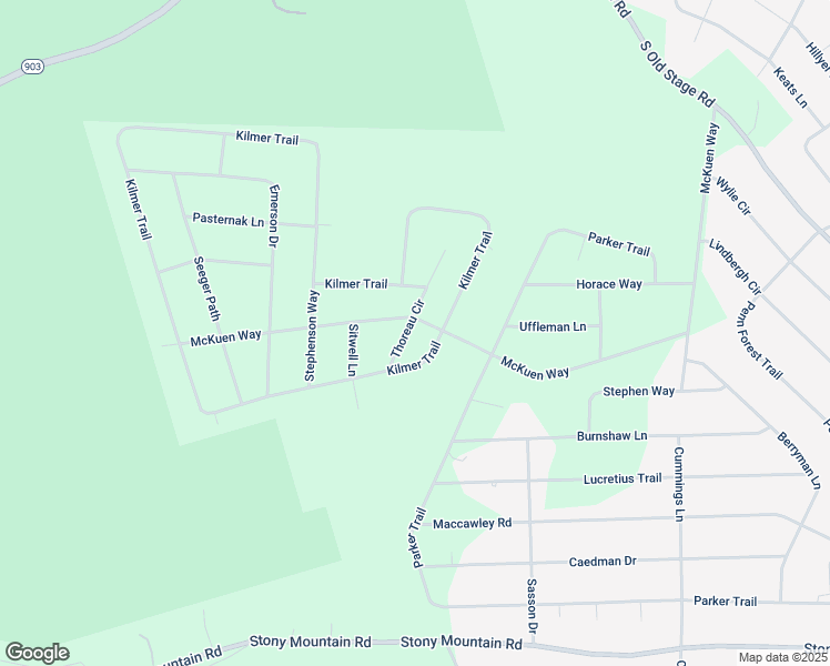 map of restaurants, bars, coffee shops, grocery stores, and more near 20 Thoreau Circle in Albrightsville
