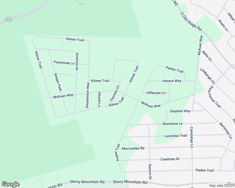 map of restaurants, bars, coffee shops, grocery stores, and more near 20 Thoreau Circle in Albrightsville