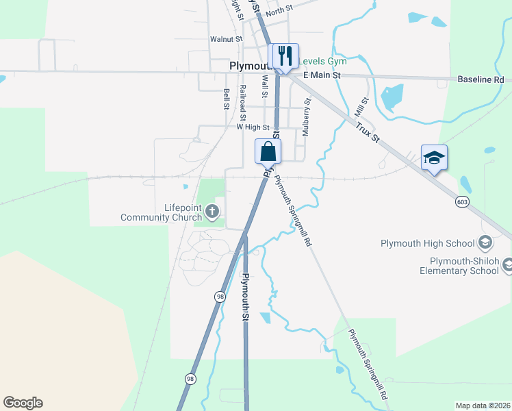 map of restaurants, bars, coffee shops, grocery stores, and more near 232 Plymouth St in Plymouth