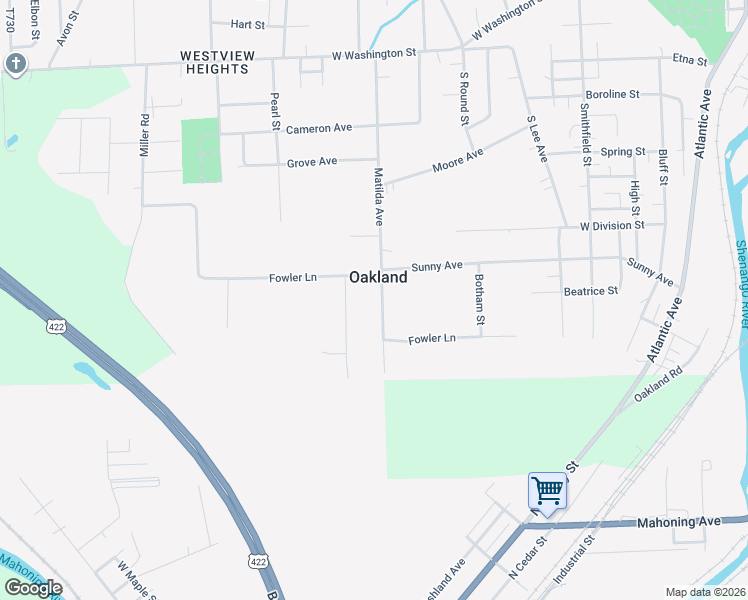 map of restaurants, bars, coffee shops, grocery stores, and more near 1210 Matilda Avenue in New Castle