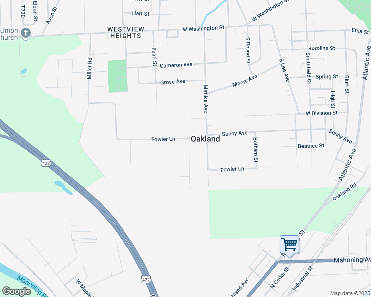 map of restaurants, bars, coffee shops, grocery stores, and more near 114 Croach Boulevard in New Castle