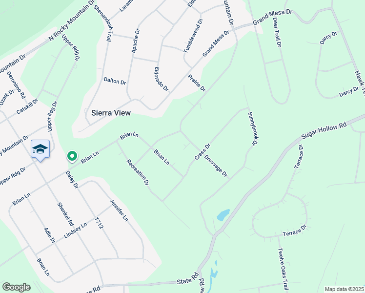 map of restaurants, bars, coffee shops, grocery stores, and more near 1664 Dressage Drive in Effort