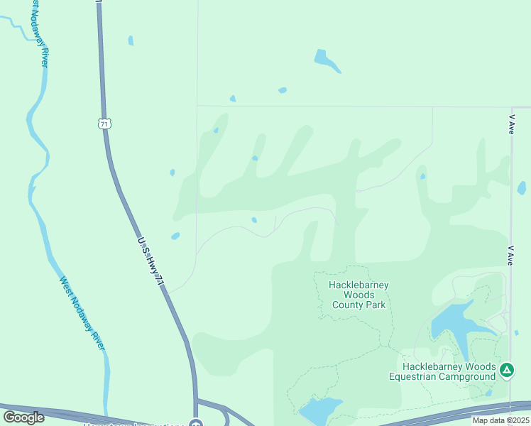 map of restaurants, bars, coffee shops, grocery stores, and more near 2186 U Avenue in Villisca