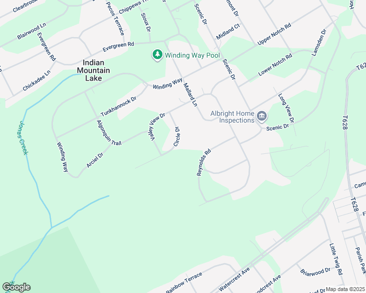 map of restaurants, bars, coffee shops, grocery stores, and more near 137 Circle Drive in Albrightsville
