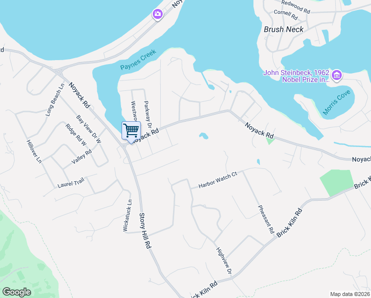 map of restaurants, bars, coffee shops, grocery stores, and more near 4098 Noyack Road in Sag Harbor