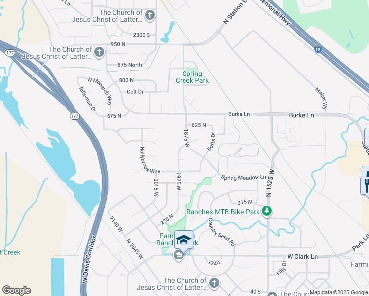 map of restaurants, bars, coffee shops, grocery stores, and more near 506 West Old Fort Road in Farmington