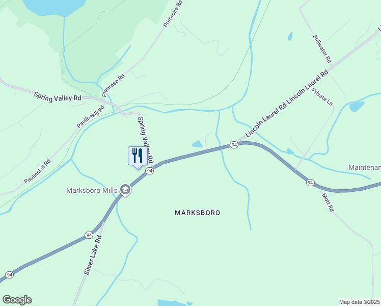 map of restaurants, bars, coffee shops, grocery stores, and more near 971 New Jersey 94 in Blairstown