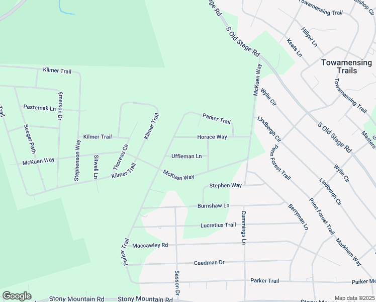 map of restaurants, bars, coffee shops, grocery stores, and more near 19 Uffleman Lane in Albrightsville