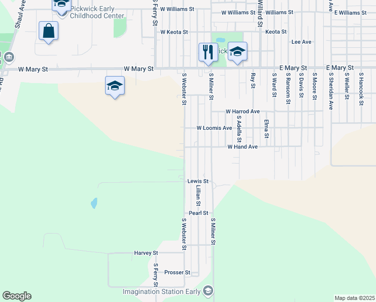 map of restaurants, bars, coffee shops, grocery stores, and more near 909-943 South Webster Street in Ottumwa