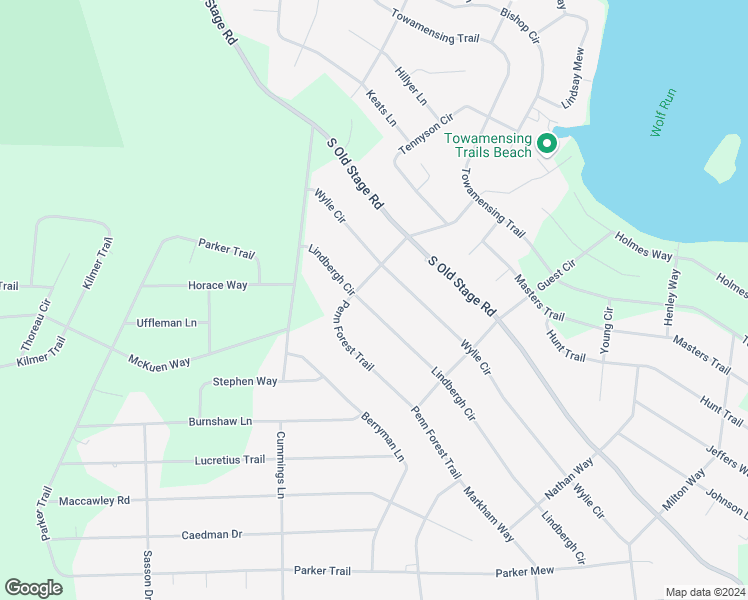 map of restaurants, bars, coffee shops, grocery stores, and more near 41 Lindbergh Circle in Albrightsville