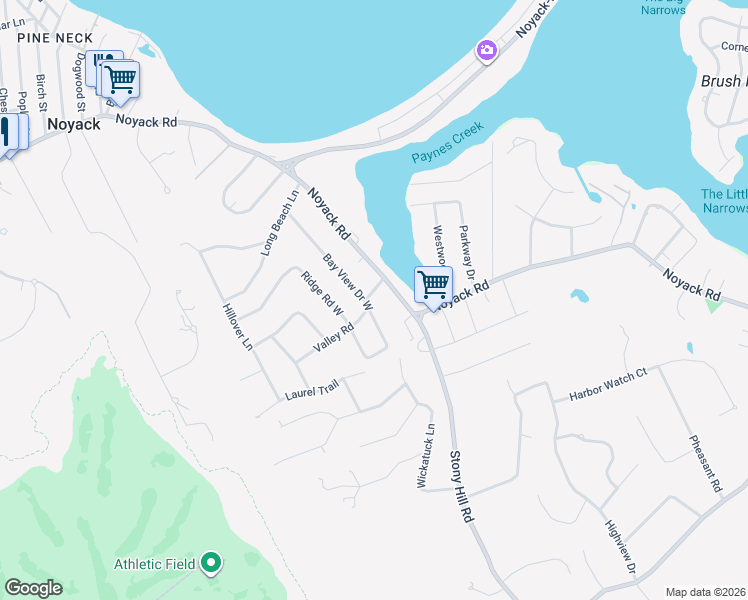 map of restaurants, bars, coffee shops, grocery stores, and more near 5 Valley Road in Sag Harbor
