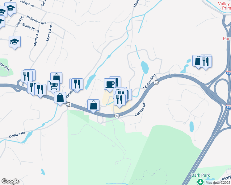 map of restaurants, bars, coffee shops, grocery stores, and more near 94 New Jersey 23 in Riverdale