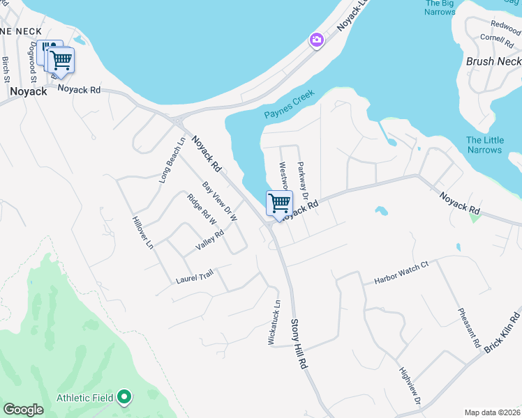 map of restaurants, bars, coffee shops, grocery stores, and more near 3925 Noyack Road in Sag Harbor