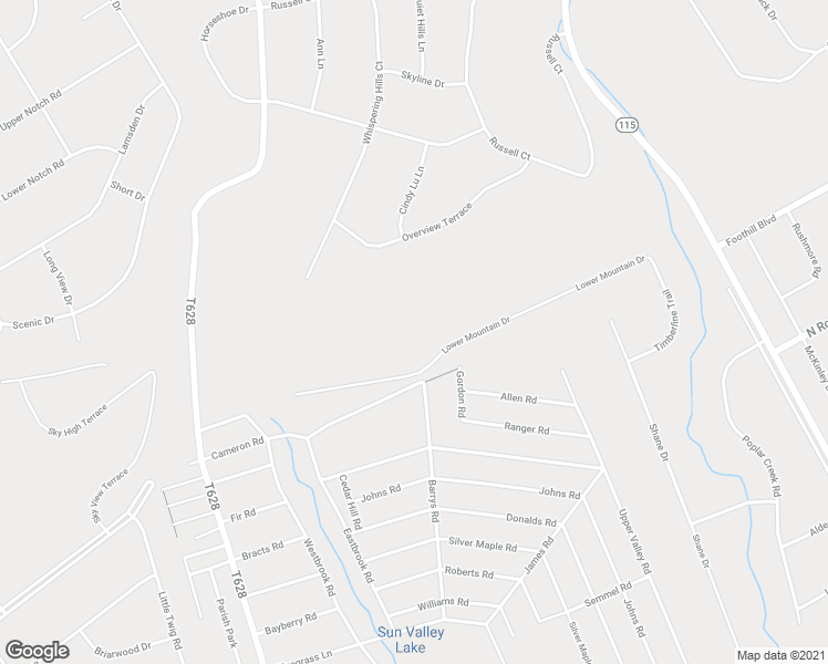 map of restaurants, bars, coffee shops, grocery stores, and more near 343 Lower Mountain Drive in Effort