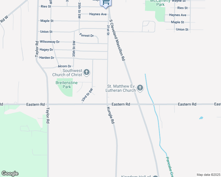 map of restaurants, bars, coffee shops, grocery stores, and more near 567 31st Street Southwest in Barberton